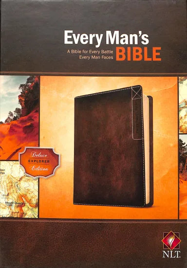 B NLT EVERY MAN'S BIBLE DELUXE EXPLORER EDITION RUSTIC BROWN (BLACK LETTER EDITION)