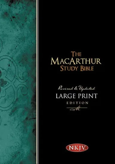 NKJV MACARTHUR STUDY LARGE PRINT (BLACK LETTER EDITION)