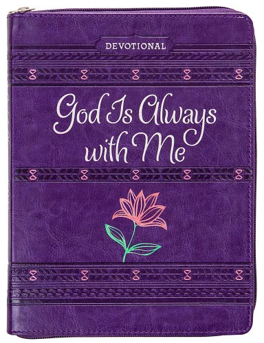 GOD IS ALWAYS WITH ME DEVOTIONAL JOURNAL  ZIPAROUND  PURPLE