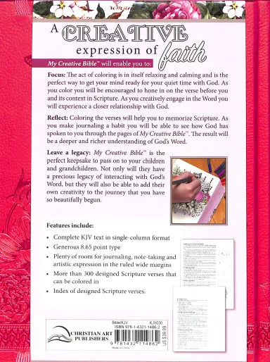 B KJV MY CREATIVE BIBLE PINK (BLACK LETTER EDITION)