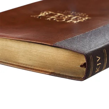 B KJV LARGE PRINT THINLINE BIBLE BROWN PORTFOLIO RED LETTER EDITION