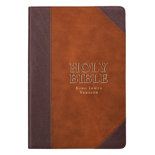 B KJV LARGE PRINT THINLINE BIBLE BROWN PORTFOLIO RED LETTER EDITION