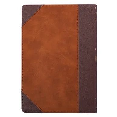 B KJV LARGE PRINT THINLINE BIBLE BROWN PORTFOLIO RED LETTER EDITION