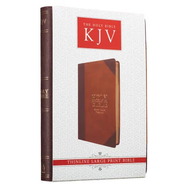 B KJV LARGE PRINT THINLINE BIBLE BROWN PORTFOLIO RED LETTER EDITION