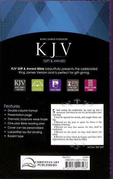 B KJV GIFT & AWARD BIBLE PURPLE (BLACK LETTER EDITION)