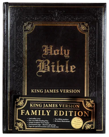 B KJV FAMILY BIBLE DARK BROWN (BLACK LETTER EDITION)