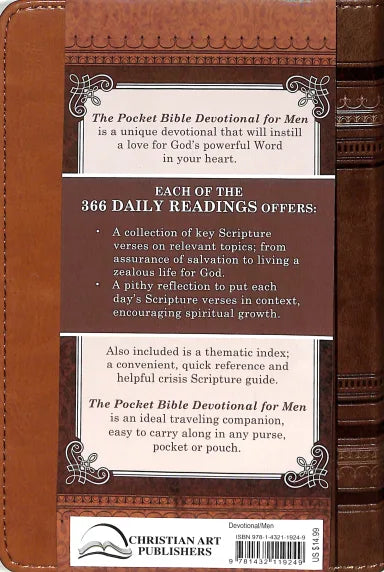 Pocket Bible Devotional For Men (365 Daily Devotions Series)