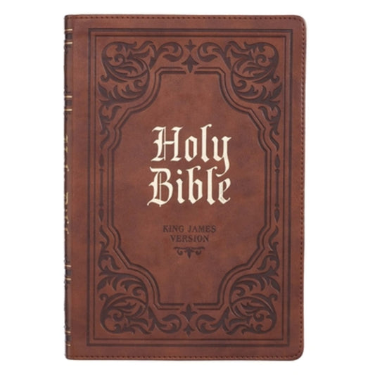 B KJV LARGE PRINT THINLINE BIBLE INDEXED BROWN (RED LETTER EDITION)