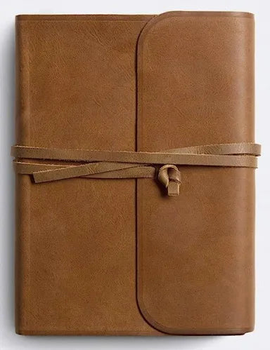 B ESV JOURNALING BIBLE LARGE PRINT BROWN FLAP WITH STRAP (BLACK LETTER EDITION)