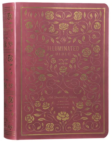 B ESV ILLUMINATED BIBLE ART JOURNALING EDITION BURGUNDY (BLACK LETTER EDITION)