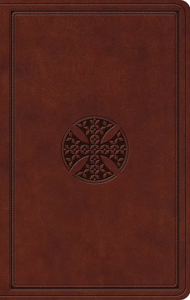 B ESV VALUE THINLINE BIBLE BROWN MOSAIC CROSS DESIGN (BLACK LETTER EDITION)