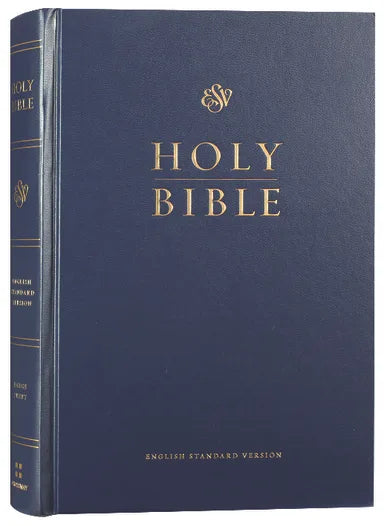 B ESV PEW AND WORSHIP BIBLE LARGE PRINT BLUE (BLACK LETTER EDITION)