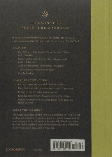 B ESV ILLUMINATED SCRIPTURE JOURNAL JONAH MICAH NAHUM AND HABAKKUK (BLACK LETTER EDITION)