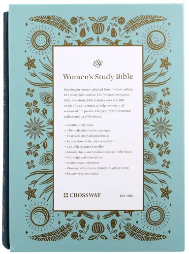 B ESV WOMEN'S STUDY BIBLE DARK TEAL (BLACK LETTER EDITION)