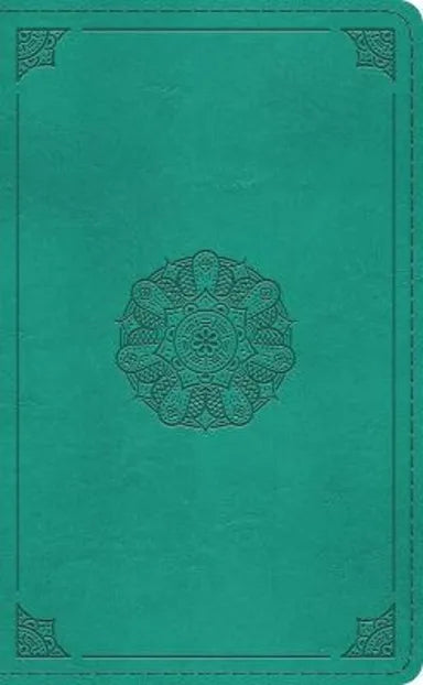 B ESV POCKET BIBLE TURQUOISE EMBLEM DESIGN