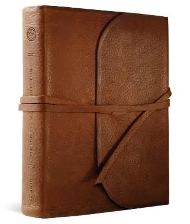 ESV SINGLE COLUMN JOURNALING BIBLE BROWN FLAP WITH STRAP (BLACK LETTER EDITION)