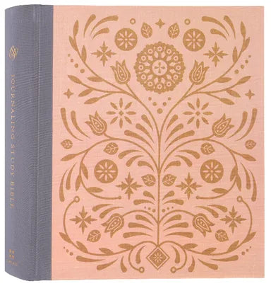 B ESV JOURNALING STUDY BIBLE BLUSH/OCHRE FLORAL DESIGN