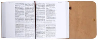 B ESV JOURNALING STUDY BIBLE BROWN FLAP WITH STRAP