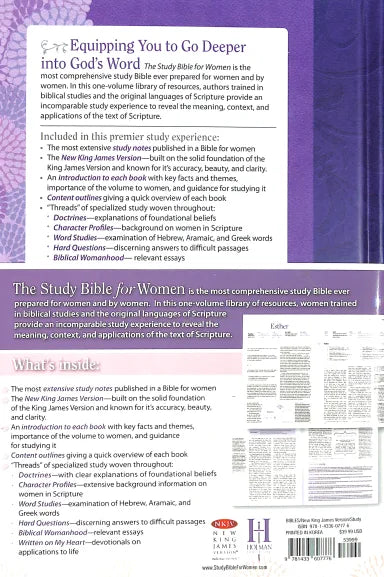 B NKJV STUDY BIBLE FOR WOMEN