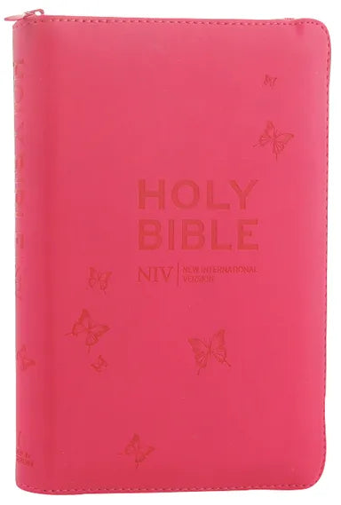 B NIV POCKET BIBLE PINK SOFT-TONE ZIPPERED (BLACK LETTER EDITION)