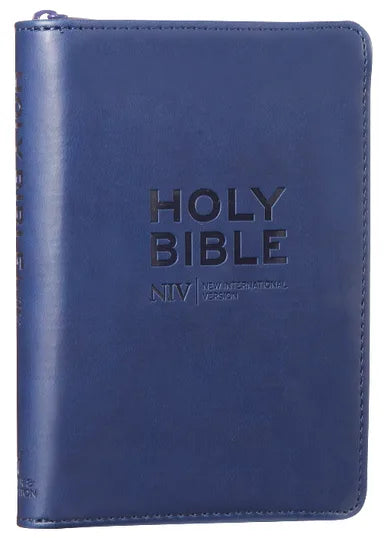 B NIV TINY NAVY SOFT-TONE BIBLE WITH ZIP