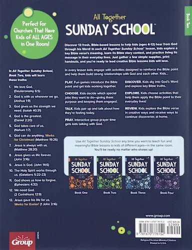 ALL TOGETHER SUNDAY SCHOOL (BOOK 2): WHEN YOU HAVE KIDS OF ALL AGES IN ONE ROOM (AGES 4-12)