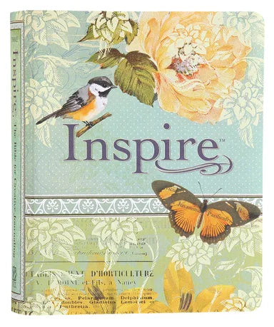 B NLT INSPIRE CREATIVE JOURNALING BIBLE BLUE/CREAM (BLACK LETTER EDITION