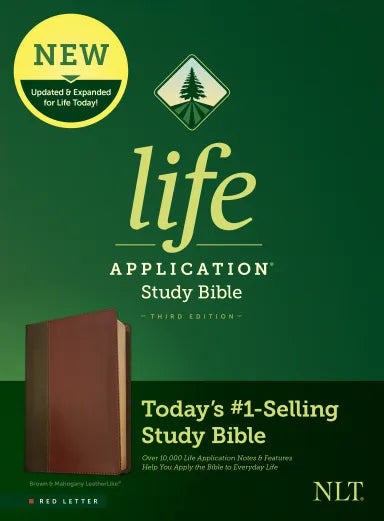NLT LIFE APPLICATION STUDY BIBLE 3RD EDITION BROWN/MAHOGANY (RED LETTER EDITION)20%