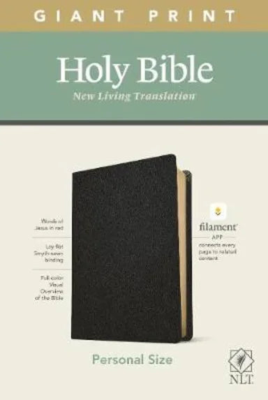 B NLT PERSONAL SIZE GIANT PRINT BIBLE FILAMENT ENABLED EDITION BLACK (RED LETTER EDITION)