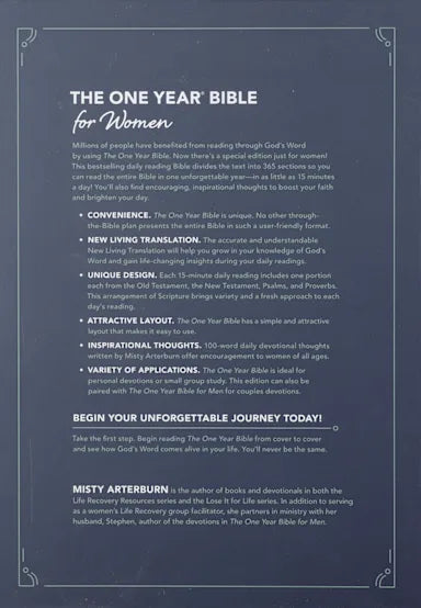 B NLT THE ONE YEAR BIBLE FOR WOMEN  BIRDSONG TEAL