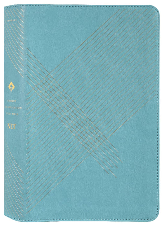 B NLT STUDENT LIFE APPLICATION STUDY BIBLE FILAMENT ENABLED EDITION TEAL BLUE STRIPED (RED LETTER EDITION)