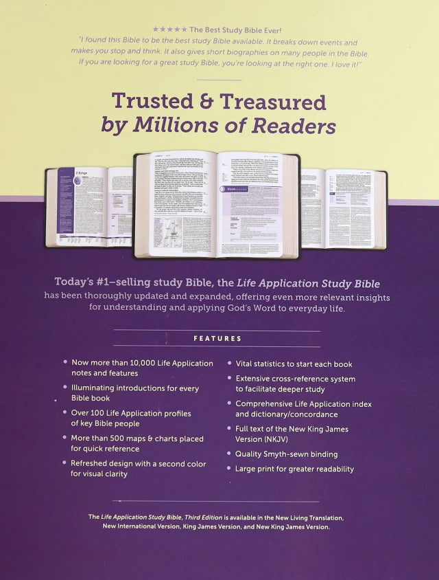 NKJV LIFE APPLICATION STUDY BIBLE 3RD EDITION LARGE PRINT BROWN/MAHOGANY (RED LETTER EDITION)