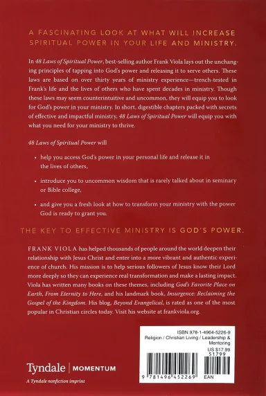 48 LAWS OF SPIRITUAL POWER: UNCOMMON WISDOM FOR GREATER MINISTRY IMPACT