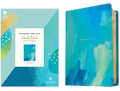 B NLT COURAGE FOR LIFE STUDY BIBLE FOR WOMEN FILAMENT-ENABLED EDITION BRUSHED AQUA BLUE