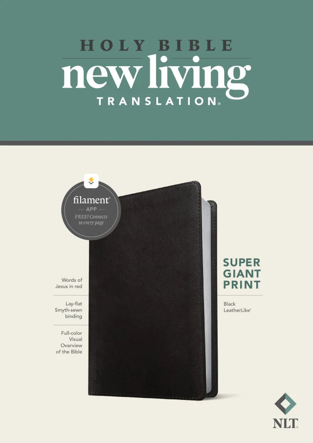 NLT SUPER GIANT PRINT BIBLE FILAMENT ENABLED EDITION BLACK (RED LETTER EDITION)