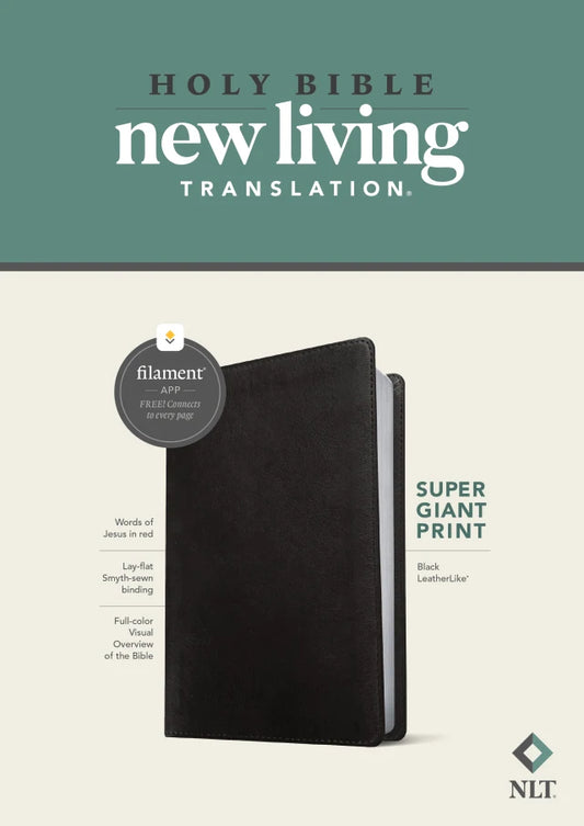 NLT SUPER GIANT PRINT BIBLE FILAMENT ENABLED EDITION BLACK (RED LETTER EDITION)