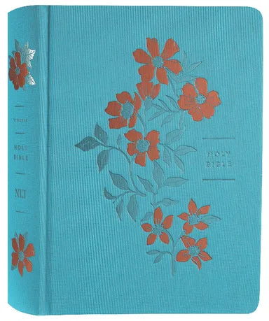 B NLT WIDE MARGIN BIBLE FILAMENT ENABLED EDITION OCEAN BLUE FLORAL INDEXED (RED LETTER EDITION)