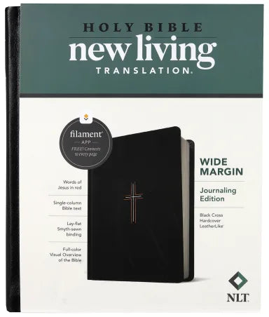 B NLT WIDE MARGIN BIBLE FILAMENT ENABLED EDITION BLACK CROSS (RED LETTER EDITION)