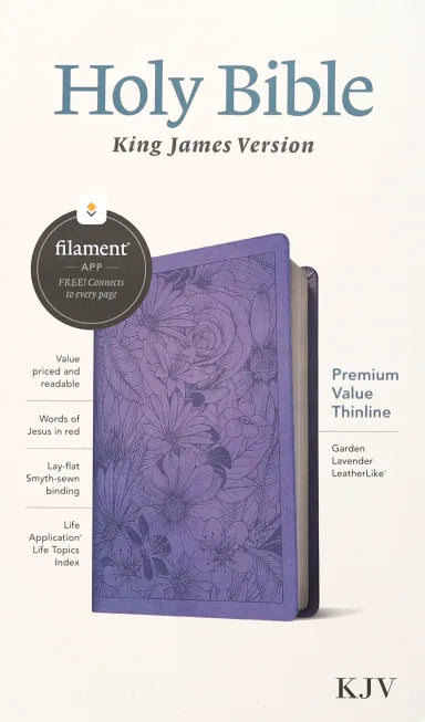 B KJV PREMIUM VALUE THINLINE BIBLE FILAMENT ENABLED EDITION GARDEN LAVENDER (RED LETTER EDITION)