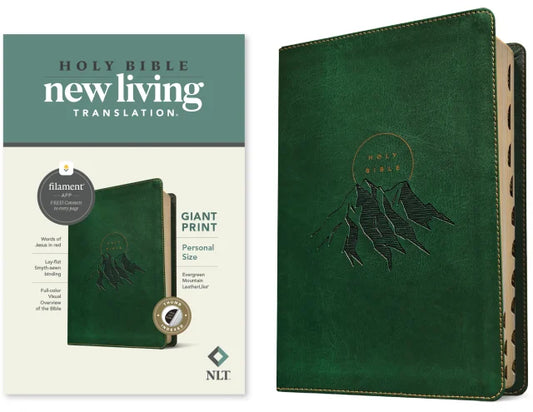 B NLT PERSONAL SIZE GIANT PRINT BIBLE FILAMENT ENABLED EDITION EVERGREEN MOUNTAIN INDEXED (RED LETTER EDITION)