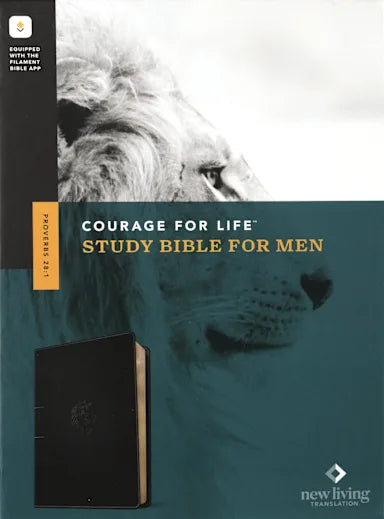 B NLT COURAGE FOR LIFE STUDY BIBLE FOR MEN FILAMENT-ENABLED EDITION ONYX LION