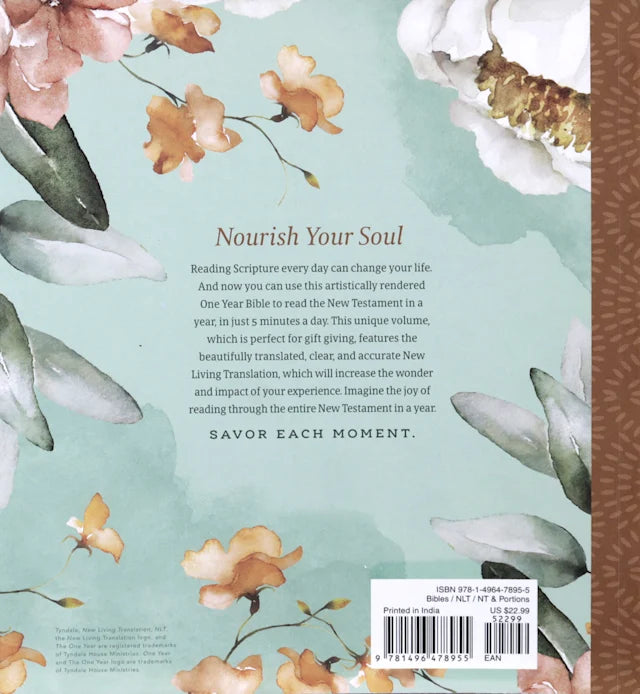 B NLT ONE YEAR BIBLE NEW TESTAMENT FLORAL PARADISE
