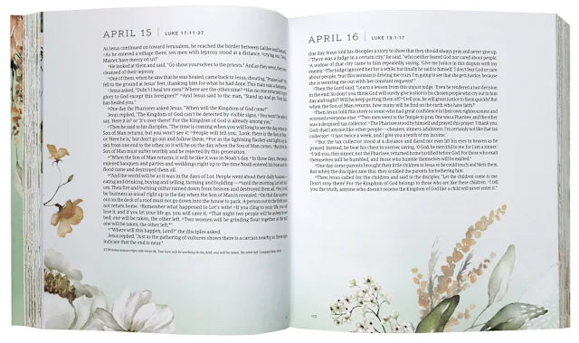 B NLT ONE YEAR BIBLE NEW TESTAMENT FLORAL PARADISE