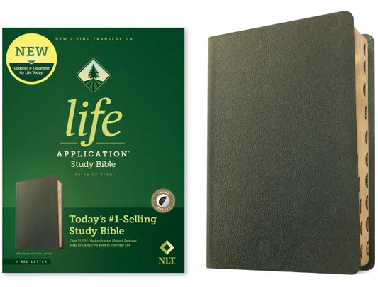 B NLT LIFE APPLICATION STUDY BIBLE THIRD EDITION OLIVE GREEN INDEXED (RED LETTER EDITION)