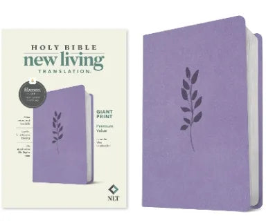 NLT GIANT PRINT PREMIUM VALUE BIBLE  FILAMENT-ENABLED EDITION  LAVENDER VINE