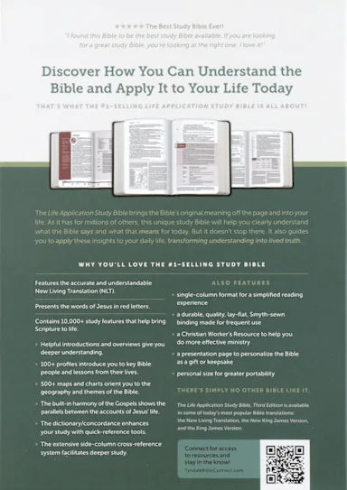 NLT LIFE APPLICATION STUDY BIBLE THIRD EDITION PERSONAL SIZE MAHOGANY (RED LETTER EDITION)