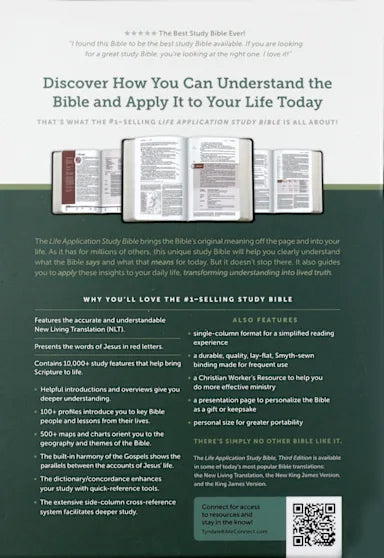 NLT LIFE APPLICATION STUDY BIBLE THIRD EDITION PERSONAL SIZE BLACK (RED LETTER EDITION)