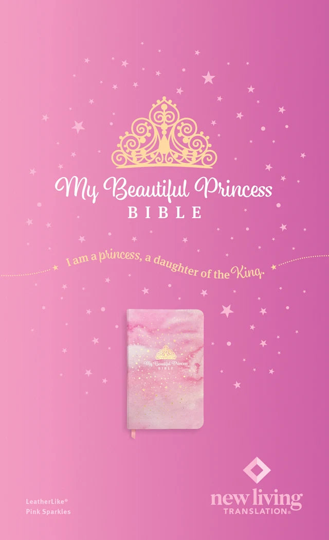 B NLT MY BEAUTIFUL PRINCESS BIBLE PINK SPARKLES