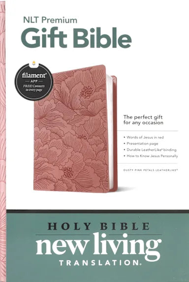 B NLT PREMIUM GIFT BIBLE FILAMENT ENABLED DUSTY PINK PETALS (RED LETTER EDITION)