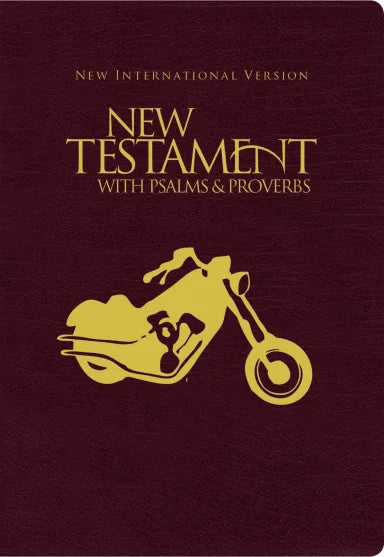 B NIV NEW TESTAMENT WITH PSALMS & PROVERBS POCKET-SIZED BLACK MOTORCYCLE PAPERBACK (BLACK LETTER EDITION)